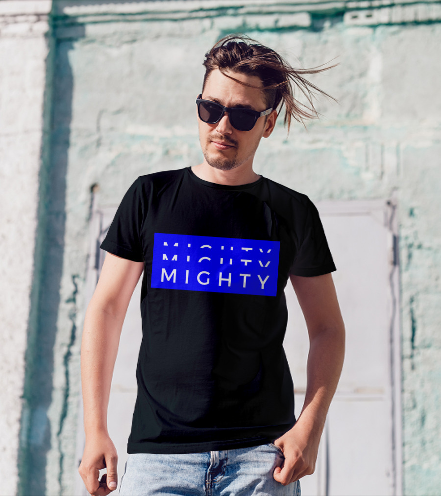 Mighty Mighty Bold Blue Text T-Shirt
