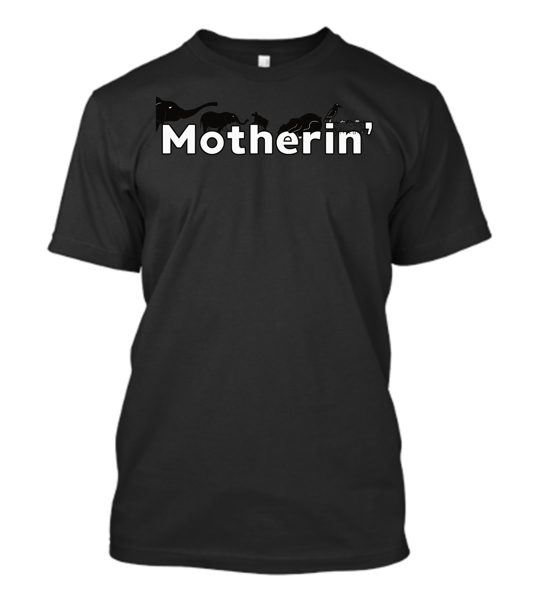 Motherin' Elephant Giraffe Kangaroo Cat Silhouette Animals T-Shirt