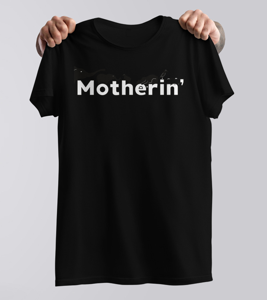 Motherin' Elephant Giraffe Kangaroo Cat Silhouette Animals T-Shirt