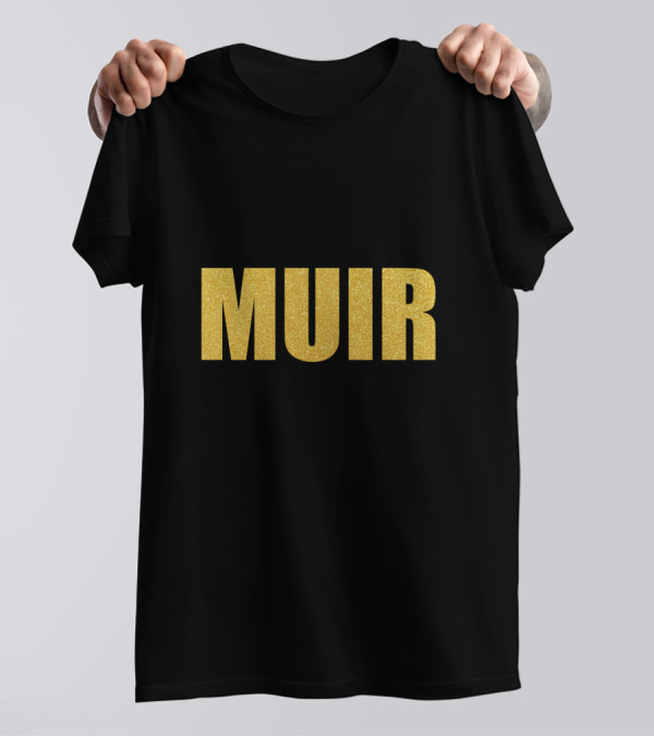 Muir Quality John Muir Gold Glitter Muir Mask T-Shirt