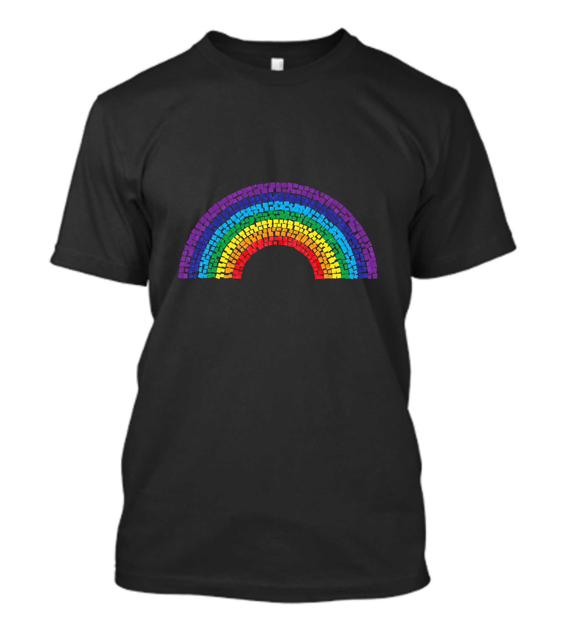 Colorful Paper Rainbow Mosaic T-Shirt