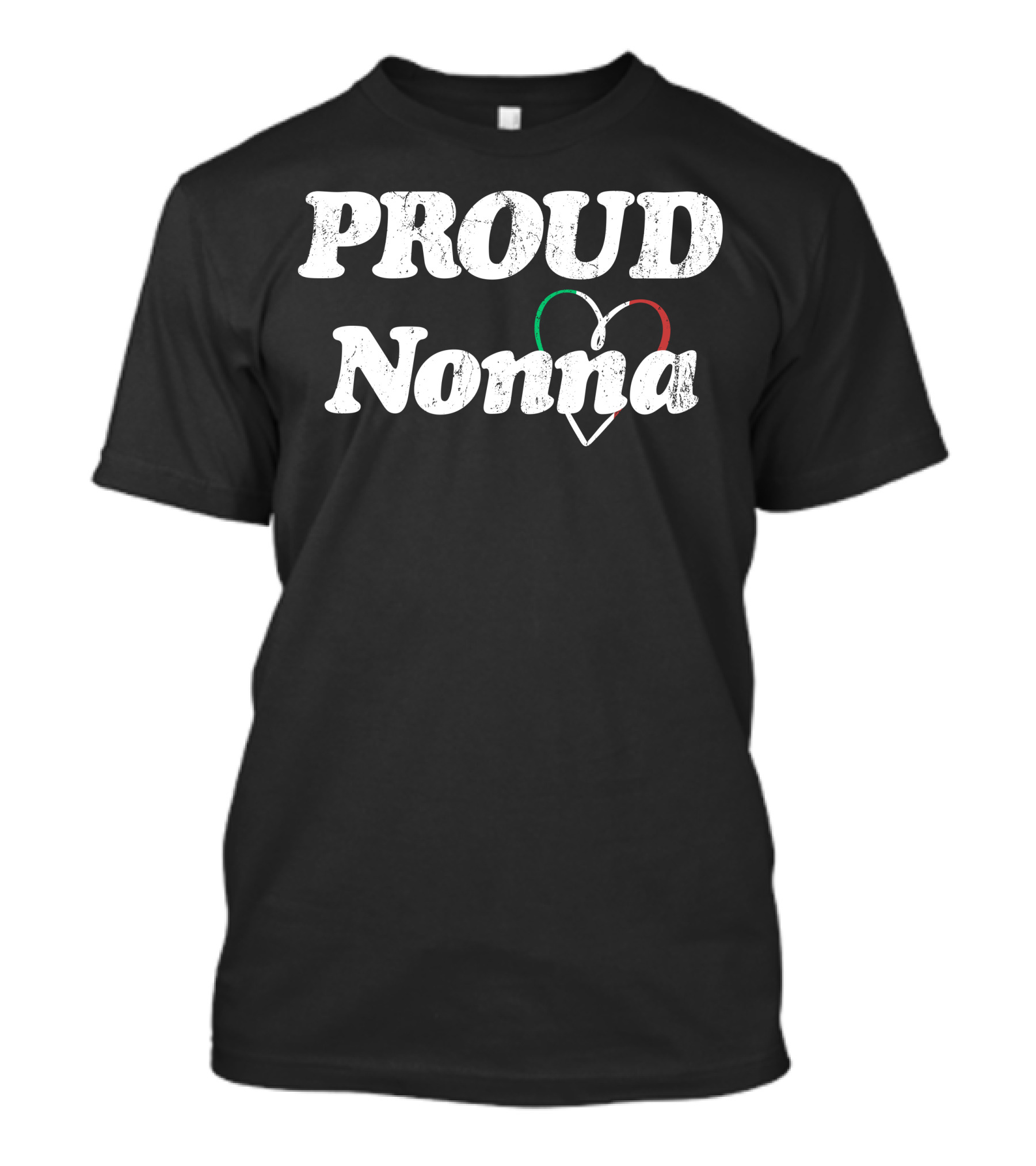 Proud Nonna Heart Italian Colors For T-Shirt
