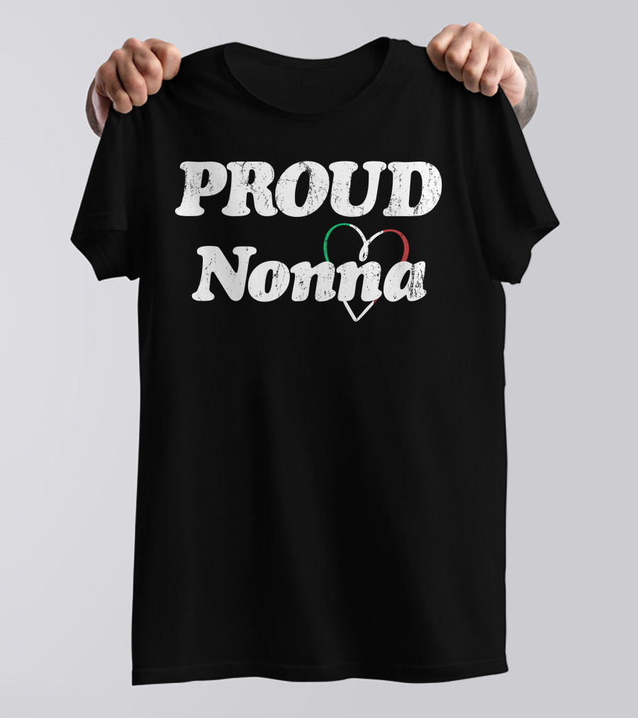 Proud Nonna Heart Italian Colors For T-Shirt
