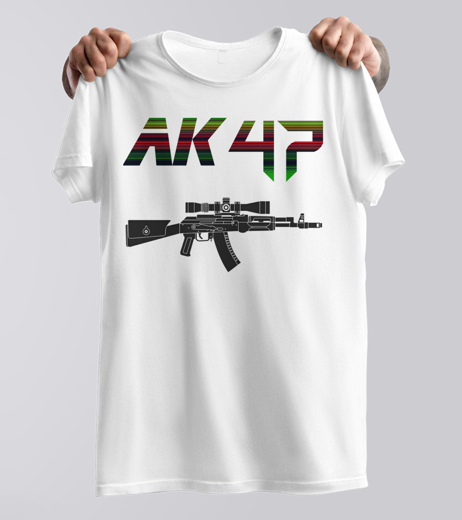 AK 47 Rifle Outline T-Shirt