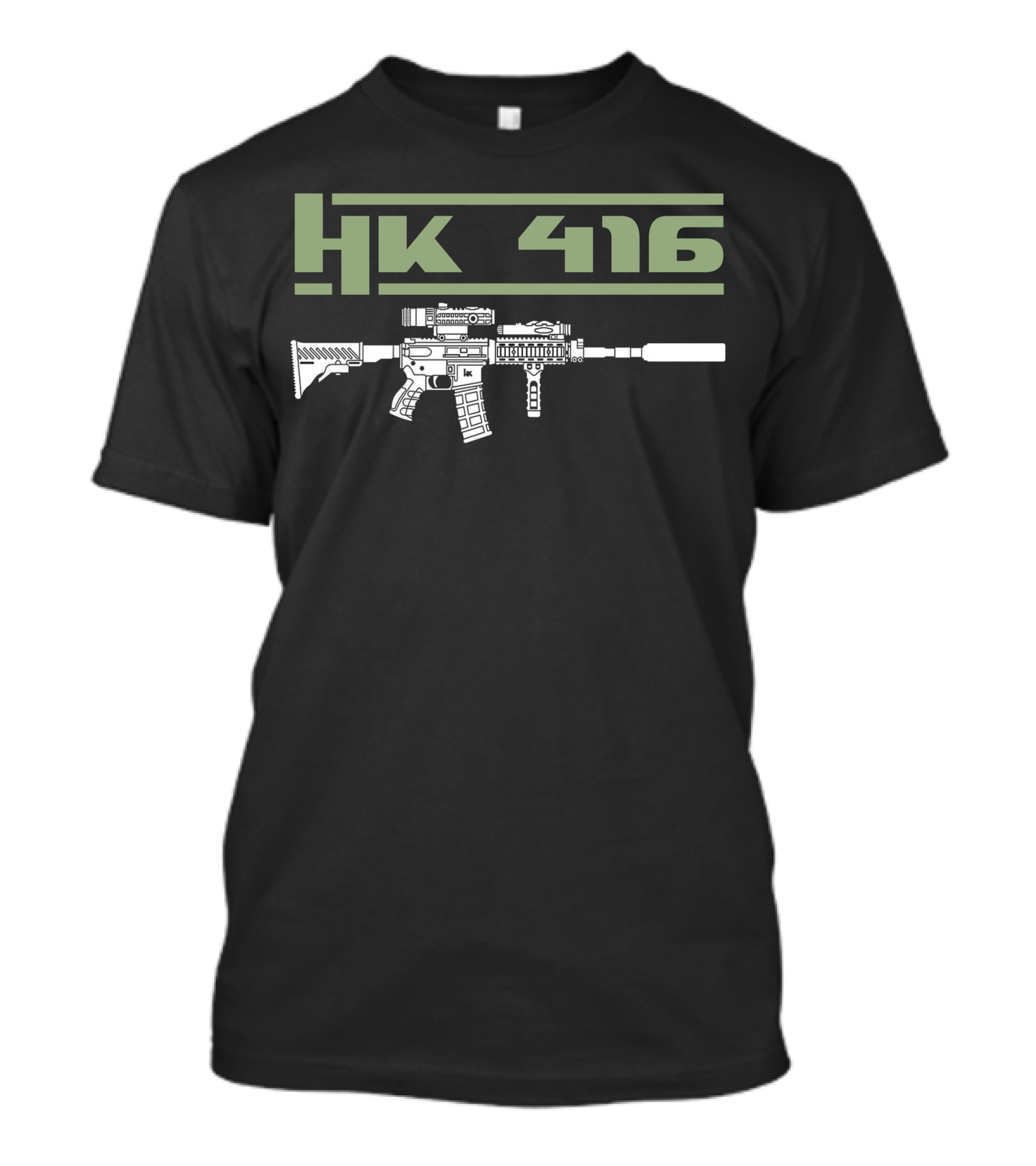 HK 416 Rifle Graphic With Tactical T-Shirt