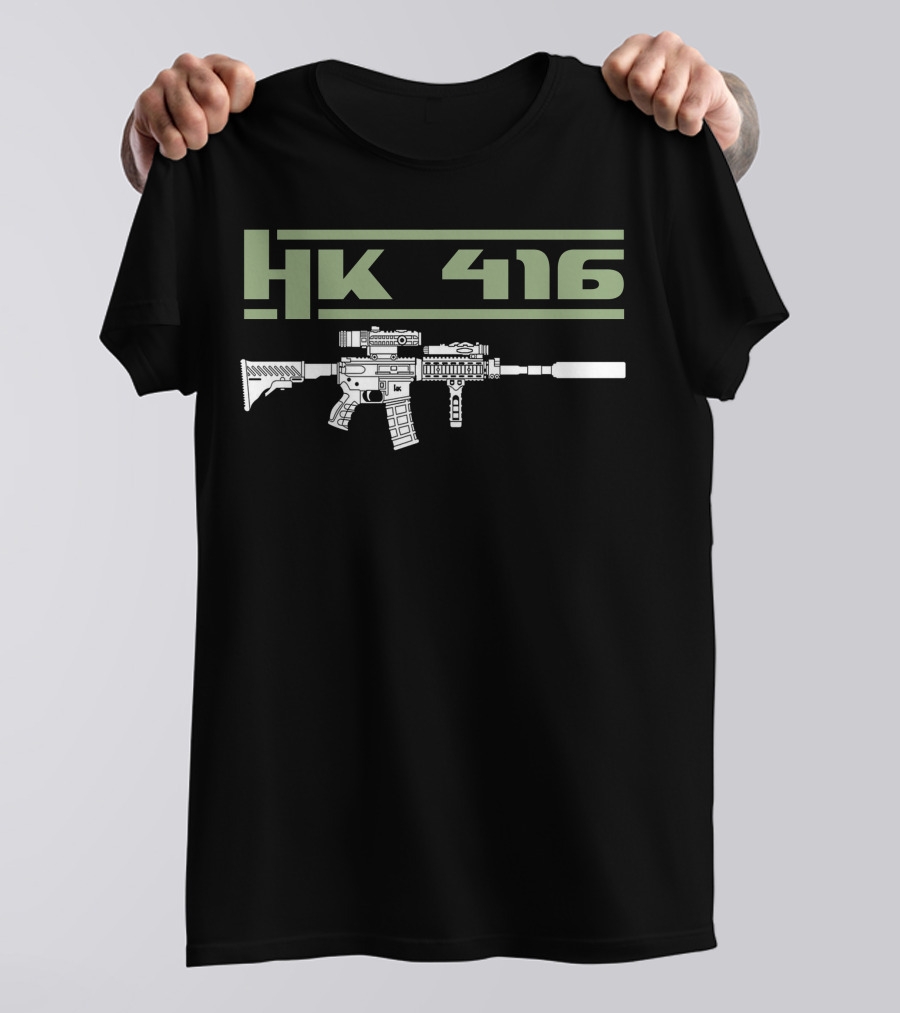 HK 416 Rifle Graphic With Tactical T-Shirt
