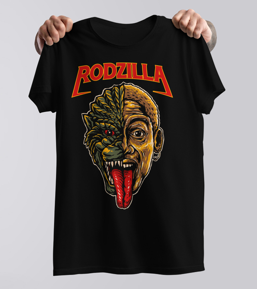 Rodzilla Monster Hybrid Face With Tongue Out T-Shirt