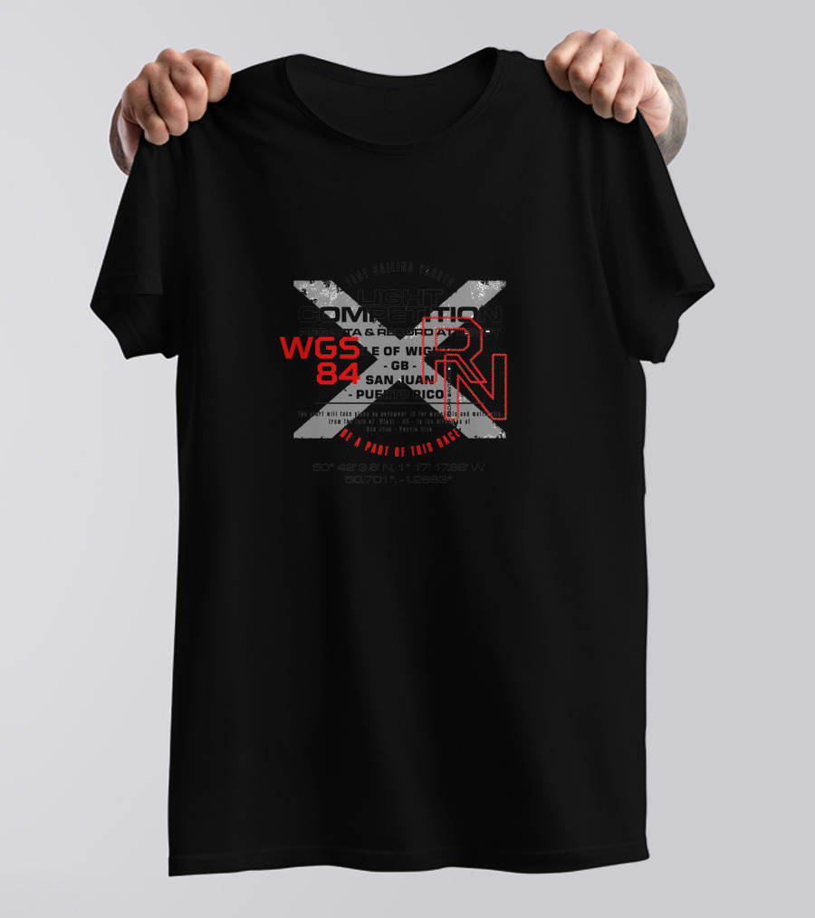 Fast Sailing Yachts Light Competition Regatta Isle Of Wight San Juan Puerto Rico WGS 84 T-Shirt