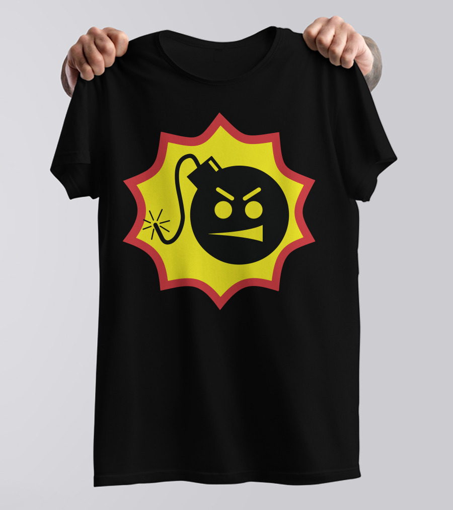 Serious Sam Explosive Logo Angry Bomb Face T-Shirt