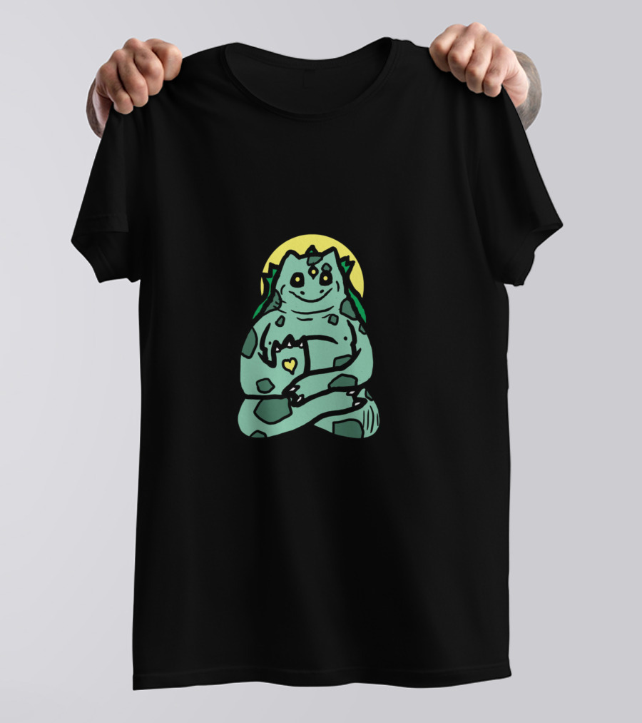 Spirit Animal Reptile Zen Frog With Sun Halo And Heart T-Shirt
