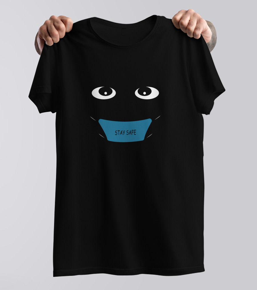 Stay Safe Face Mask With Eyes T-Shirt