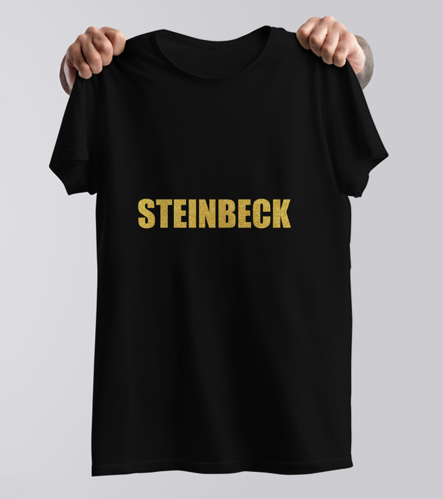 Steinbeck Quality Steinbeck Steinbeck Gold Text T-Shirt