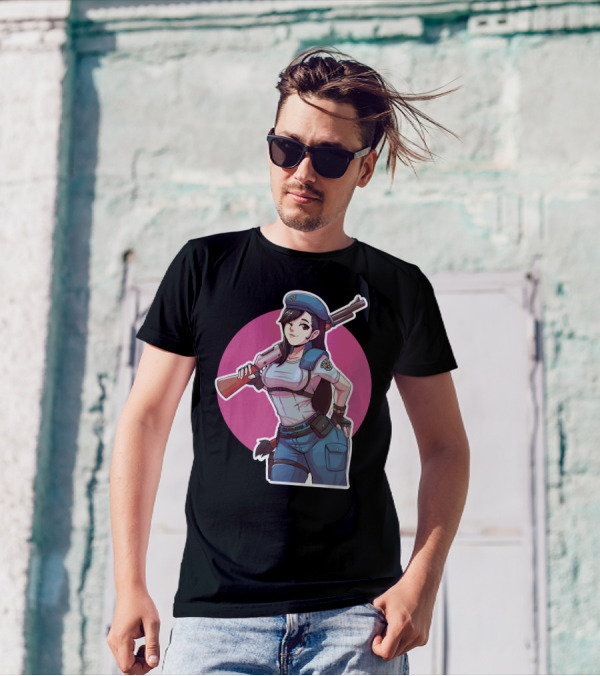 Tifa Lockhart Cosplay As Jill Valentine Crossover Fan T-Shirt
