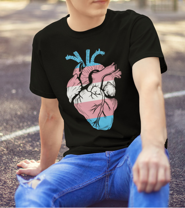 Trans Pride Human Heart T-Shirt