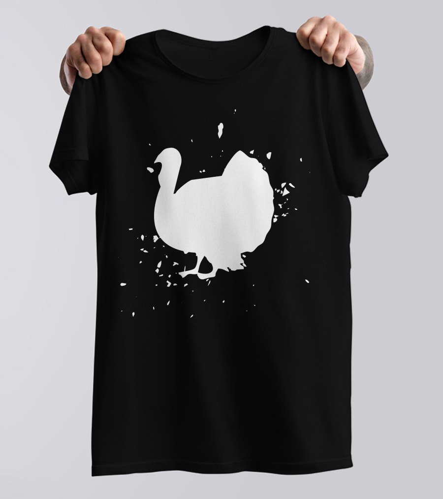 Turkey Gobble Strut Silhouette Burst T-Shirt