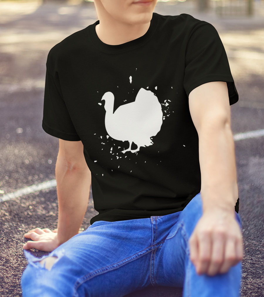 Turkey Gobble Strut Silhouette Burst T-Shirt