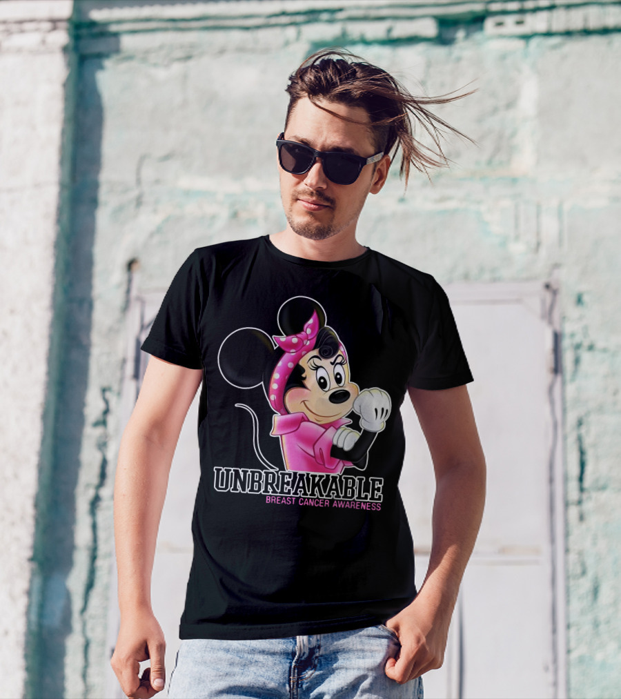 Unbreakable Breast Cancer Awareness Minnie Mouse T-Shirt