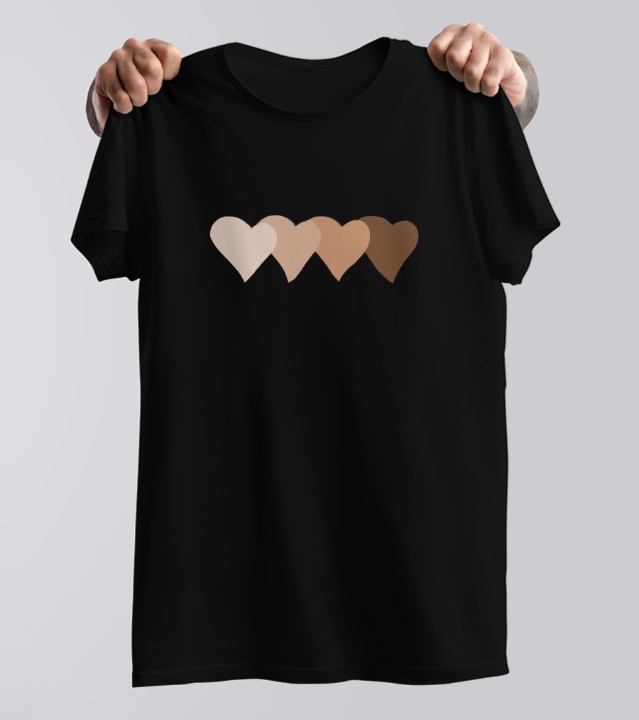United By Hearts Diverse Shades Of Love T-Shirt