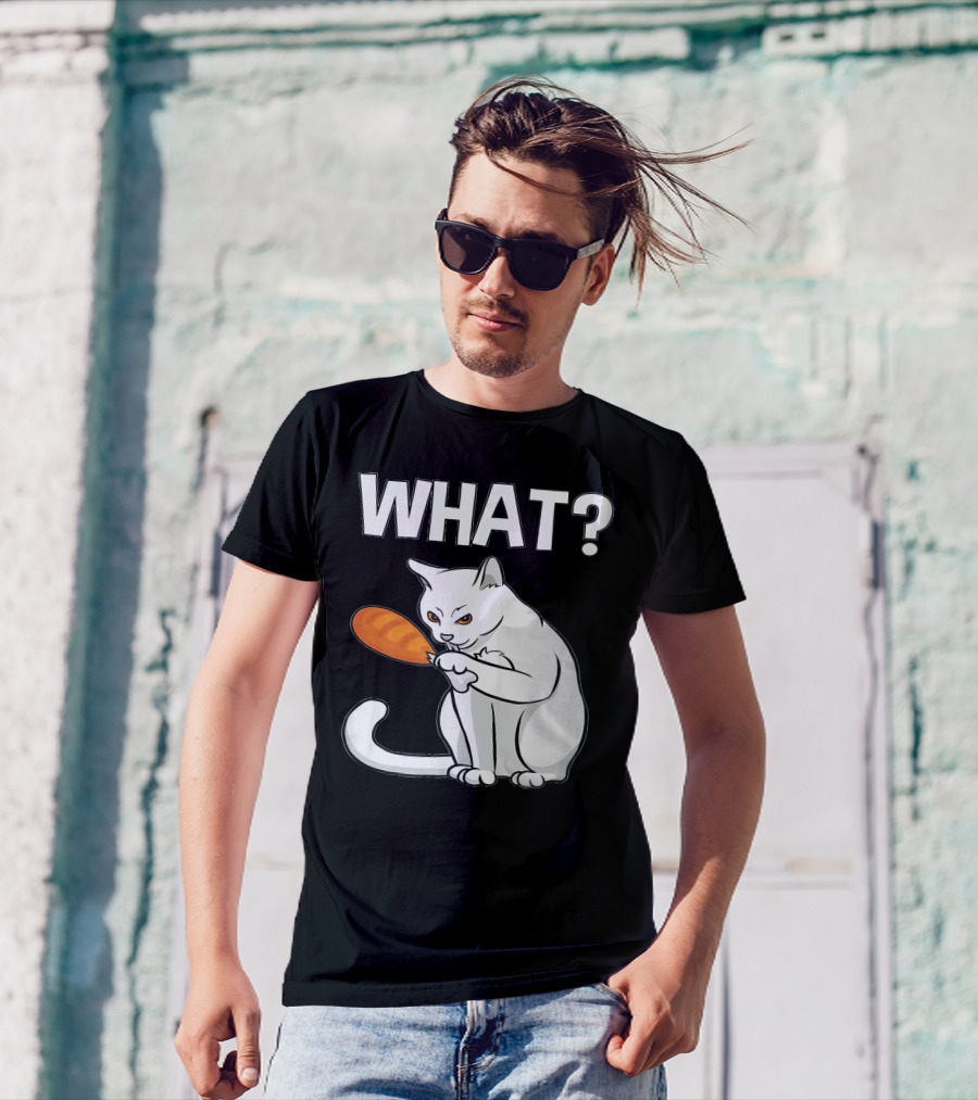 What Can I Eat A Turkey Cat Holding Drumstick T-Shirt