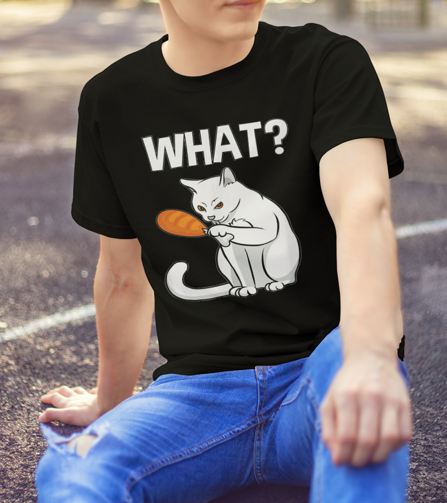What Can I Eat A Turkey Cat Holding Drumstick T-Shirt