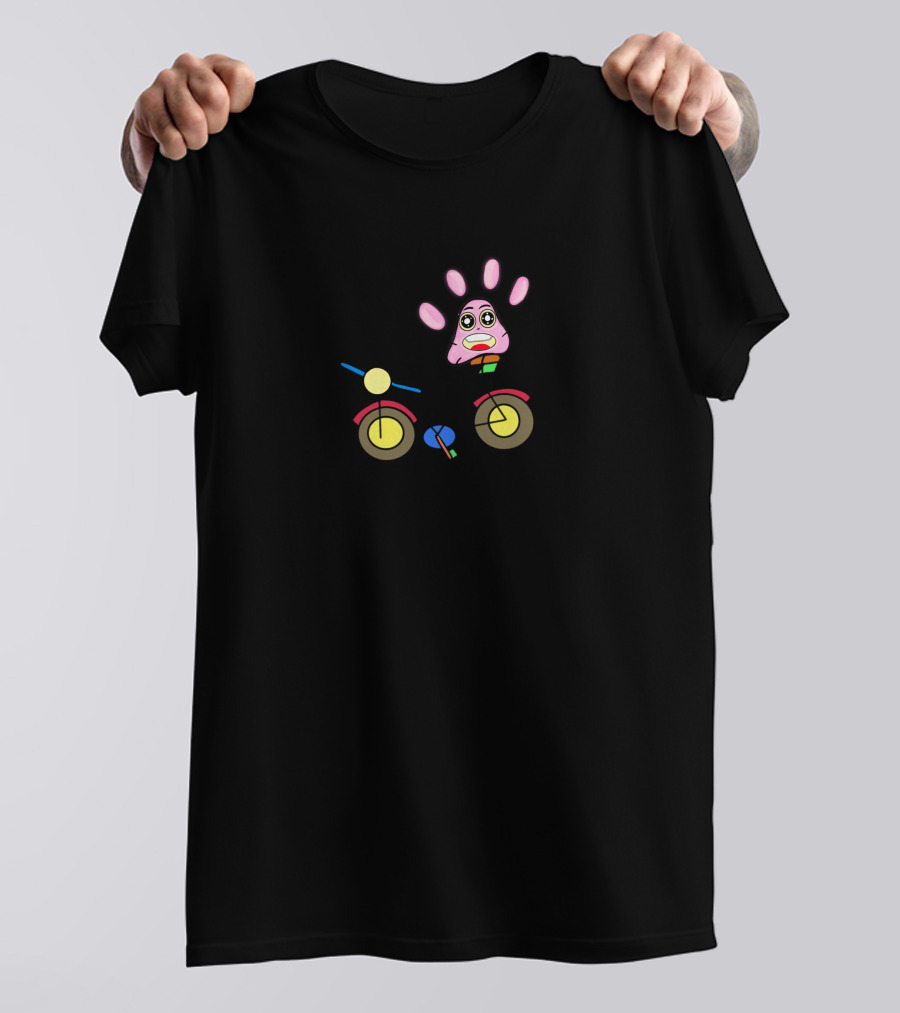 World Bicycle Day Abstract Character Riding Colorful Bike T-Shirt