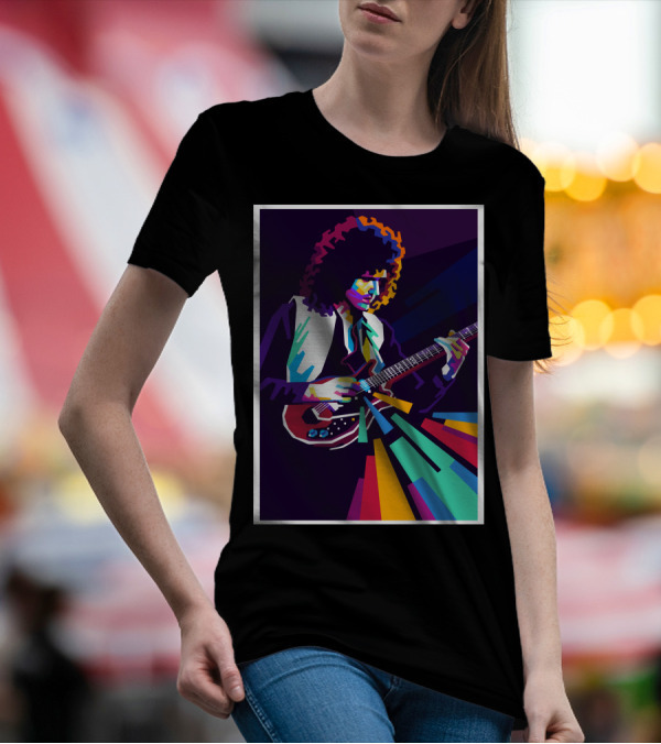 Brian May Colorful Guitarist Pop T-Shirt