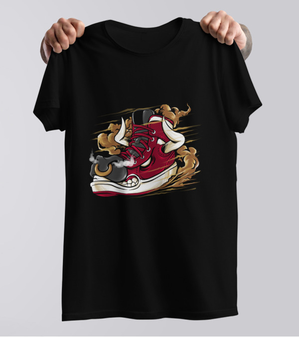 Bufallo Boy Bull Shoe Smoke T-Shirt