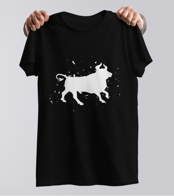 Bullish Bold White Bull T-Shirt