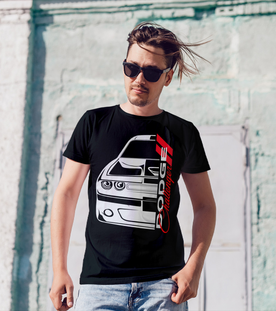 Dodge Challenger SRT Front Profile Iconic T-Shirt