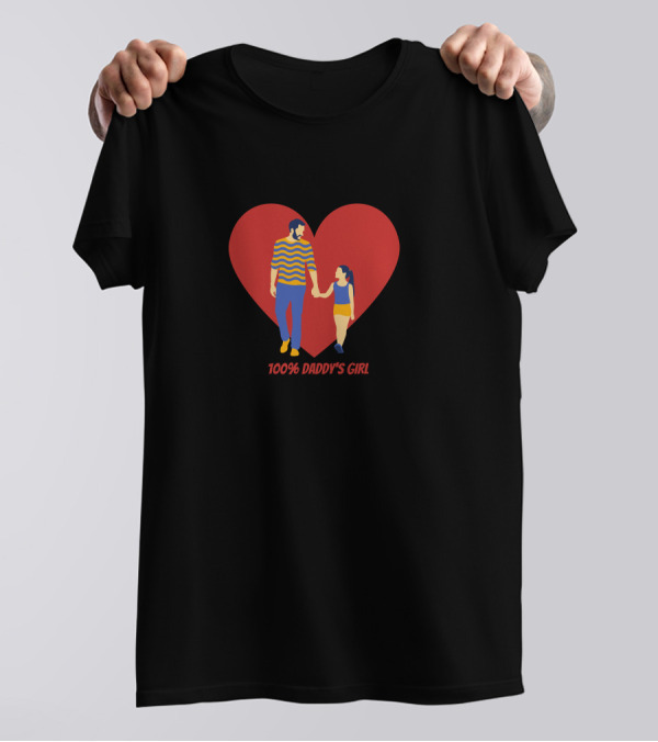100% Daddy's Girl Heart Duo T-Shirt