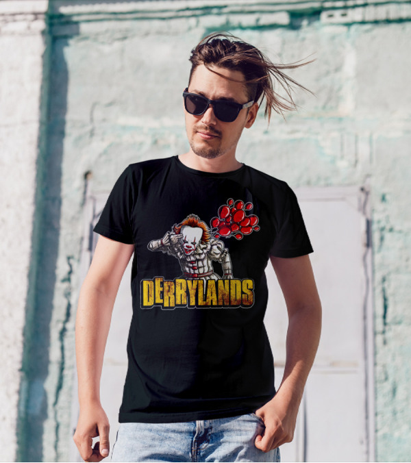 Derrylands Pennywise Clown With Red Balloons T-Shirt