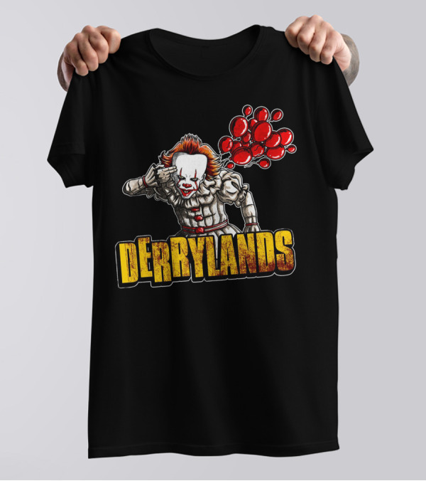 Derrylands Pennywise Clown With Red Balloons T-Shirt
