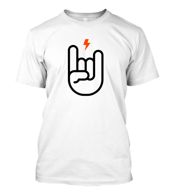Devil Horn Hand Gesture Lightning Bolt T-Shirt