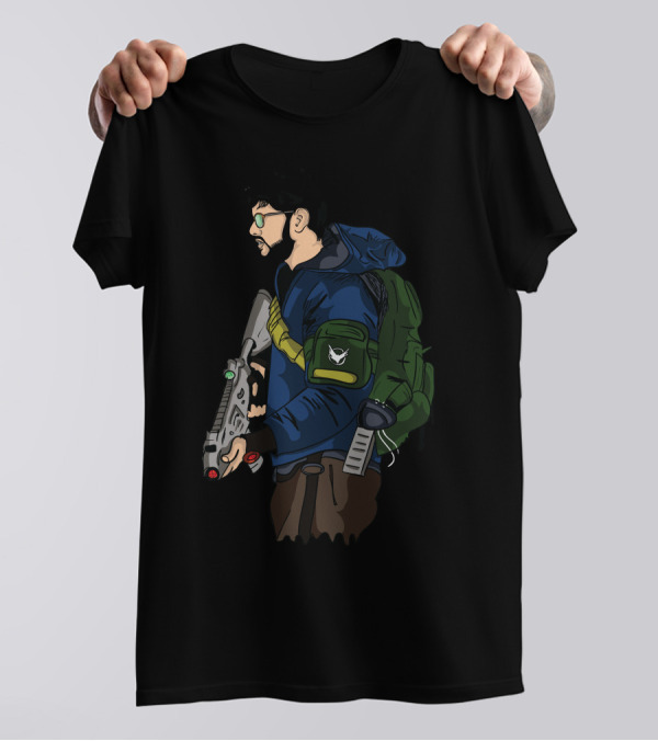 Division2 Agent With Tactical Gear And Ready Weapon T-Shirt