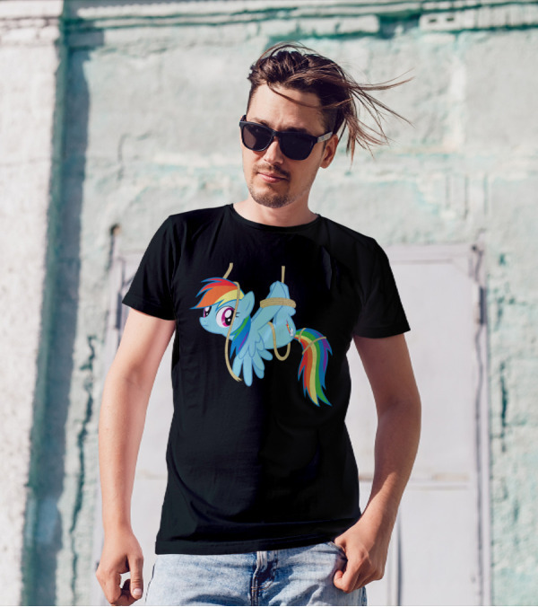 My Little Pony Rainbow Dash Entangled In Ropes Adventure T-Shirt