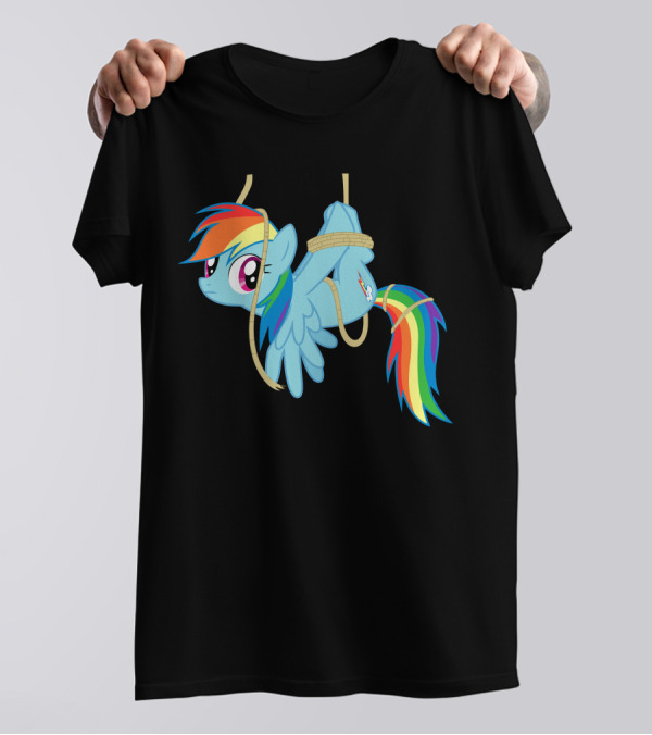 My Little Pony Rainbow Dash Entangled In Ropes Adventure T-Shirt