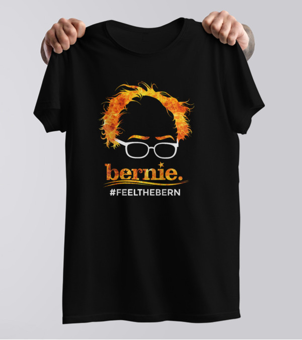 Bernie #FEELTHEBERN Glasses Flame Hair T-Shirt