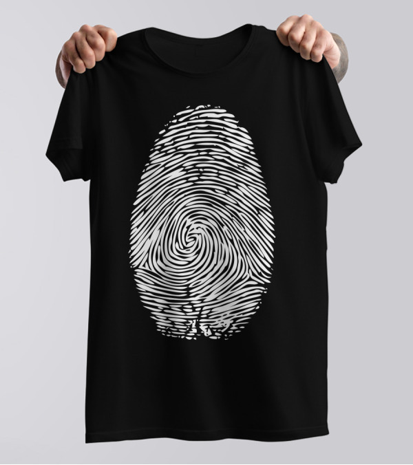 Fingerprint Monochrome Swirl T-Shirt