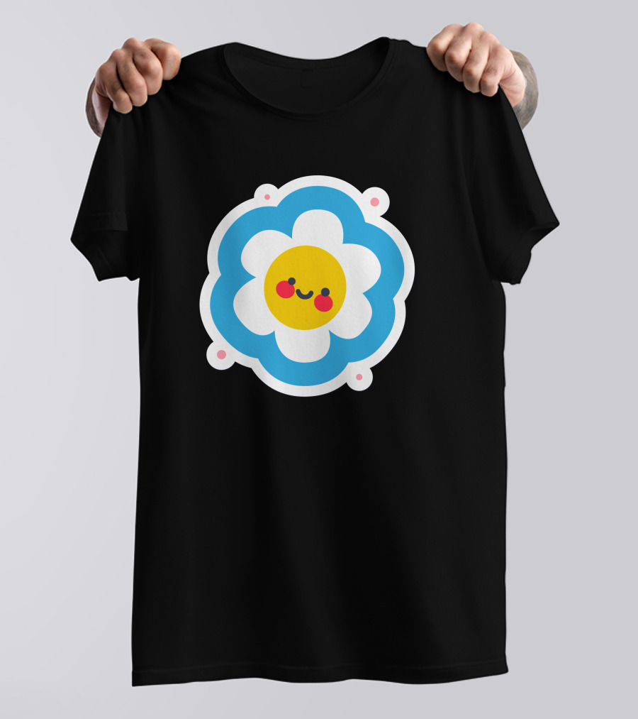 Flower Sun Smiley Face Blossom T-Shirt