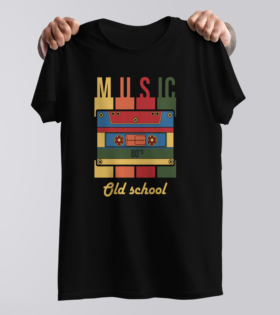 MUSIC 80'S Old School Cassette T-Shirt