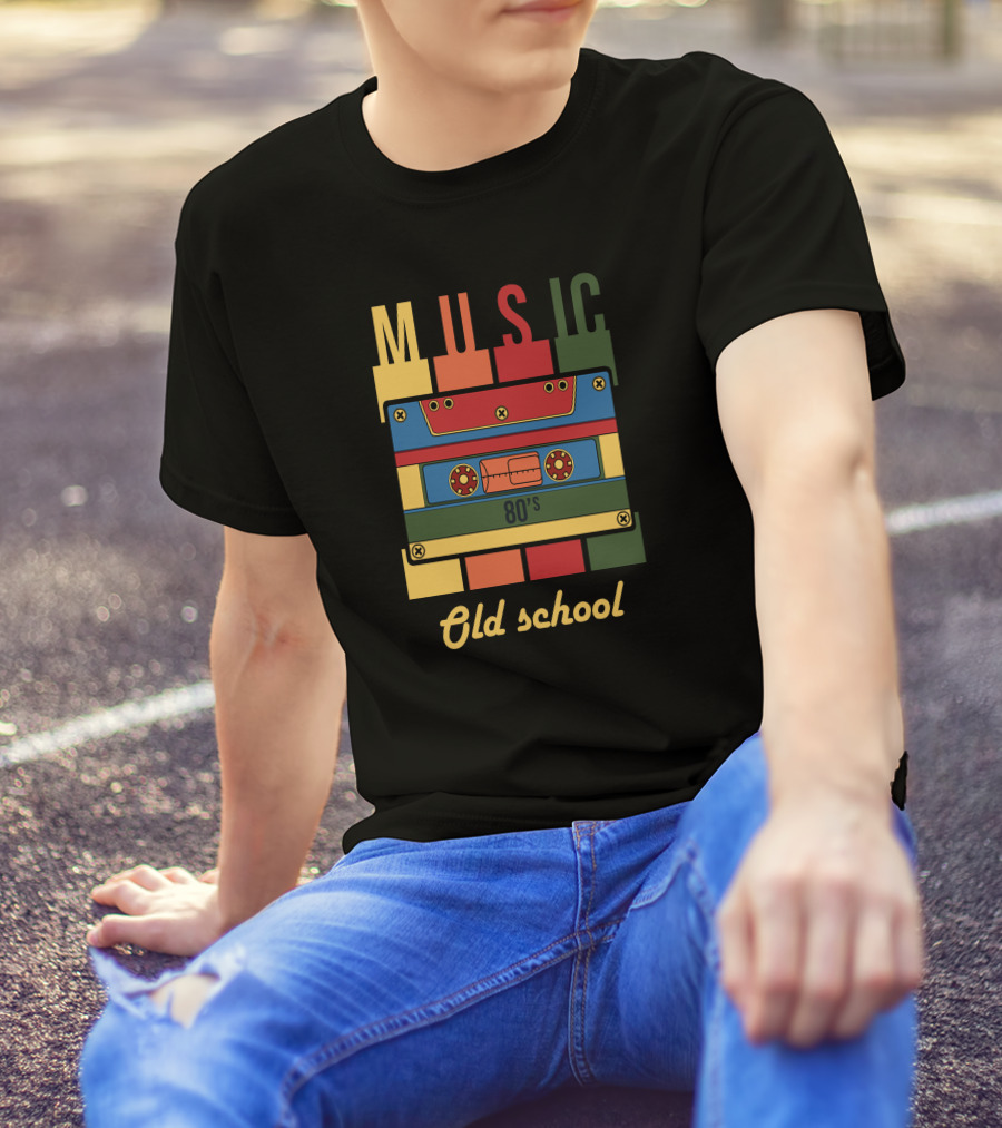 MUSIC 80'S Old School Cassette T-Shirt