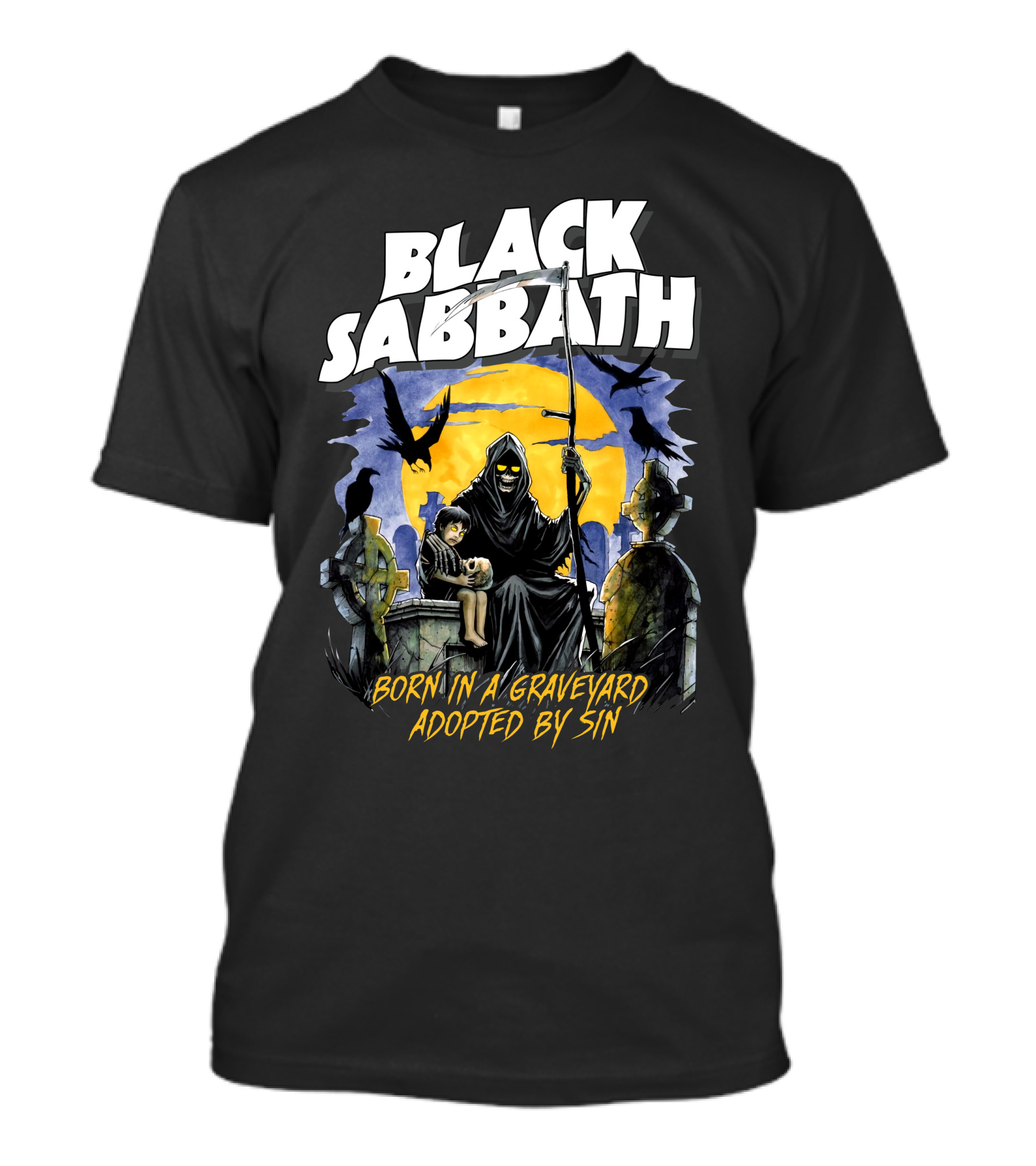 BLACK SABBATH Born In A Graveyard Adopted By Sin T-Shirt