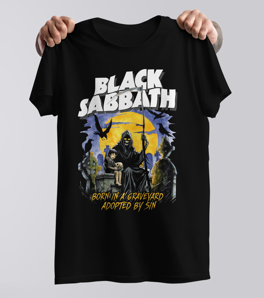 BLACK SABBATH Born In A Graveyard Adopted By Sin T-Shirt