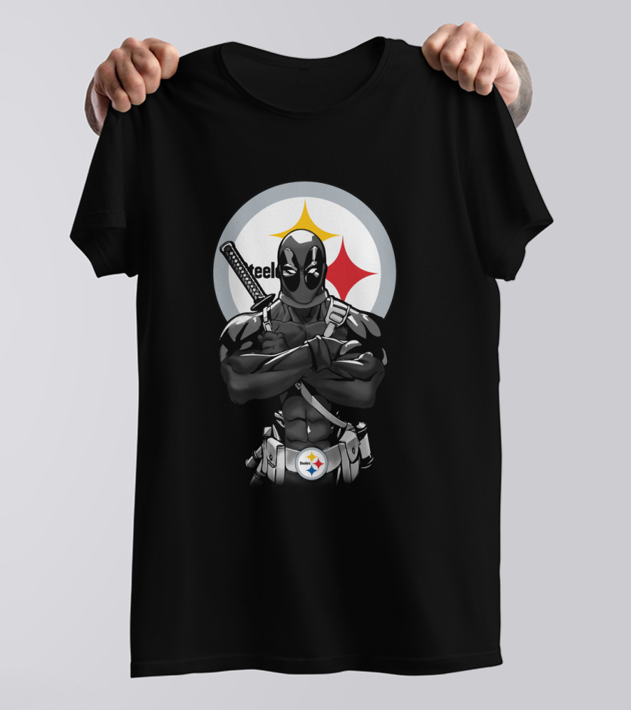 Pittsburgh Steelers Deadpool Crossover T-Shirt