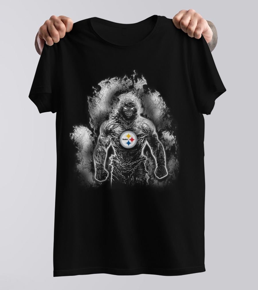 Pittsburgh Steelers Fiery Superhero Strength T-Shirt