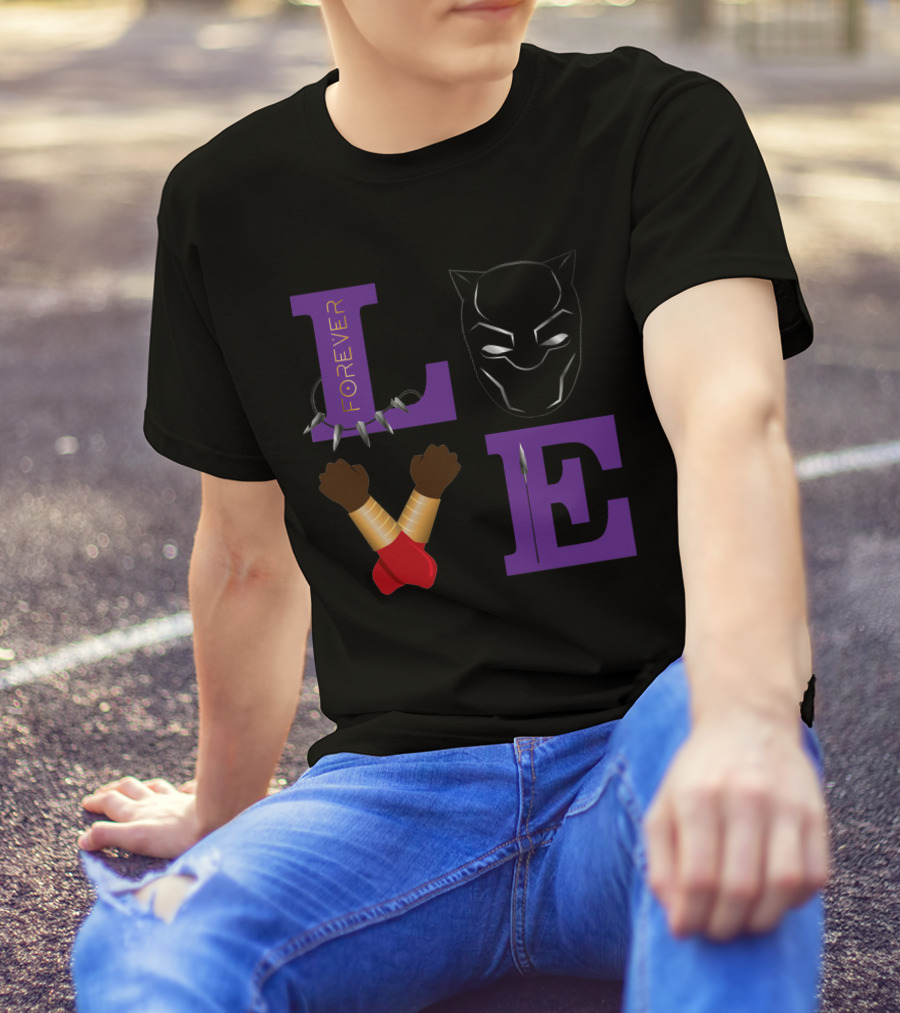 Love Forever Black Panther Wakanda Tribute T-Shirt