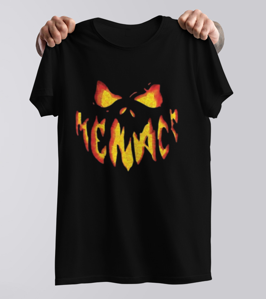 Bam Menace Pumpkin Face Halloween T-Shirt