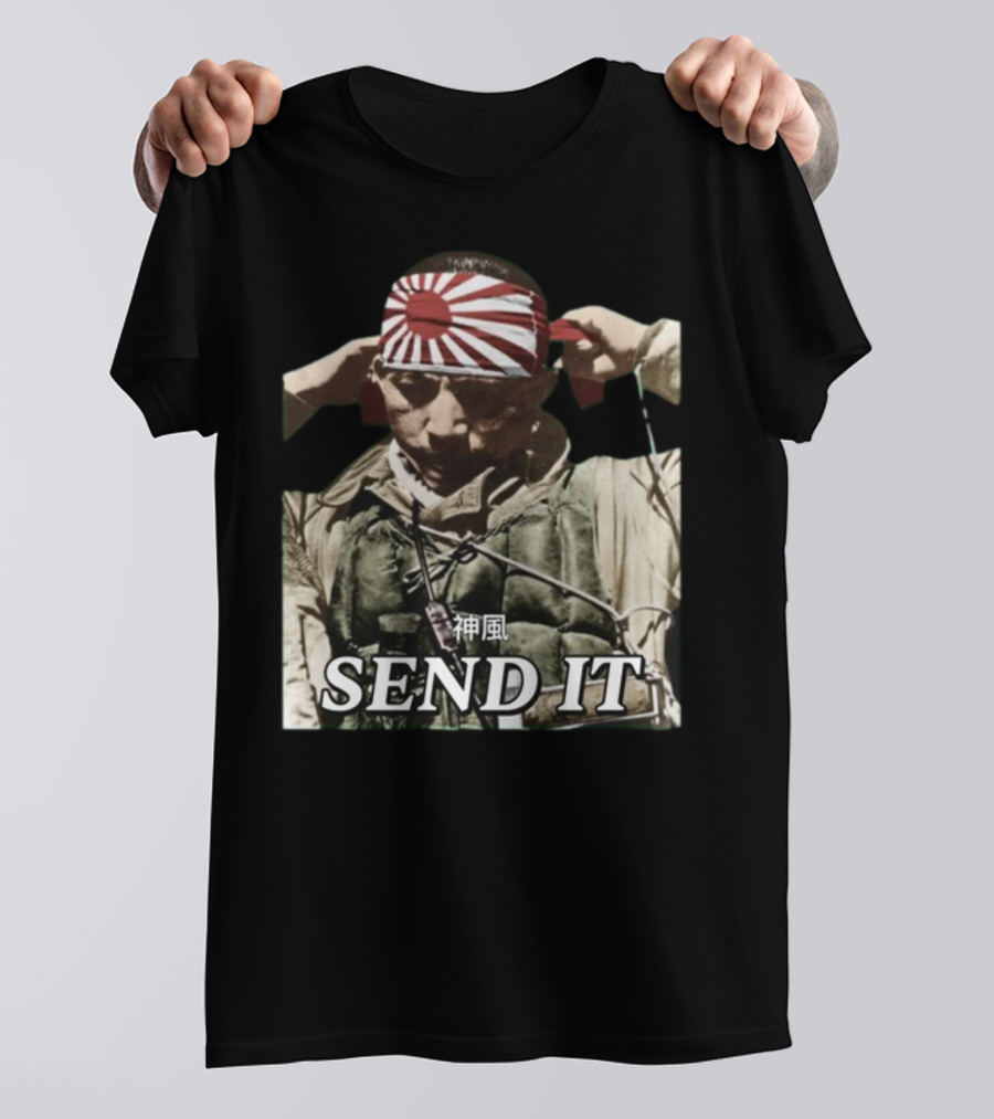 Kamikaze Pilot 神風 Send It T-Shirt