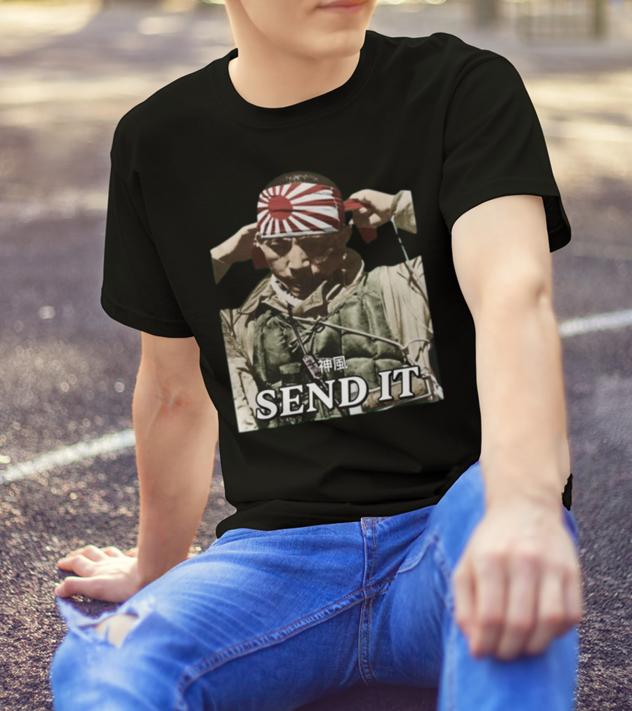 Kamikaze Pilot 神風 Send It T-Shirt