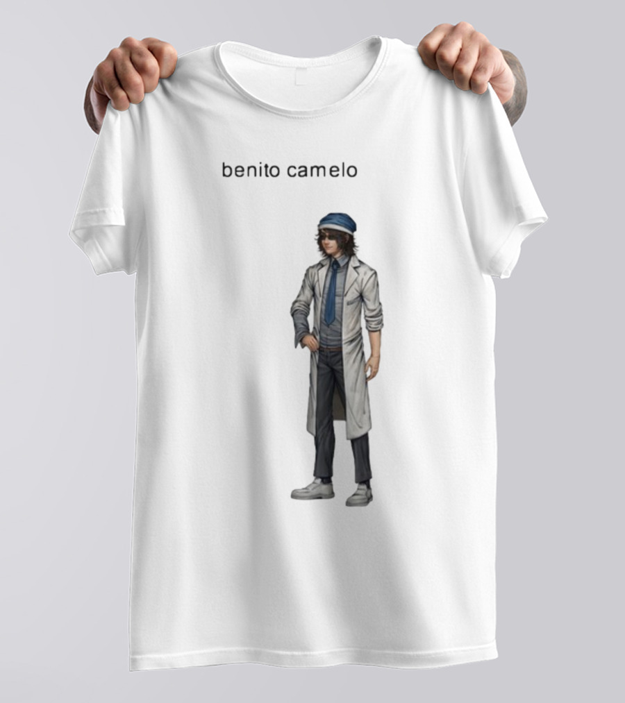 Sempre Benito Camelo Character In White Coat And Blue Hat T-Shirt